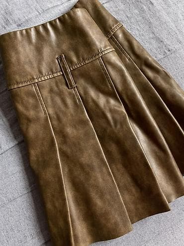 Ətəklər: Mini Ətək, Bershka, Dəri, L — 2