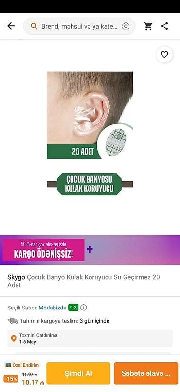Yenidir ! işlenmiş deyil ! Usaqlar ucun qulağın istanmasının qarşısını