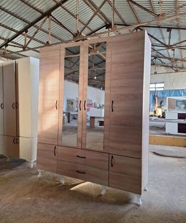 бу кровати: Yeni, Açılan, 4 qapılı Düz dolab, Qarderob, paltar dolabı, Azərbaycan — 30