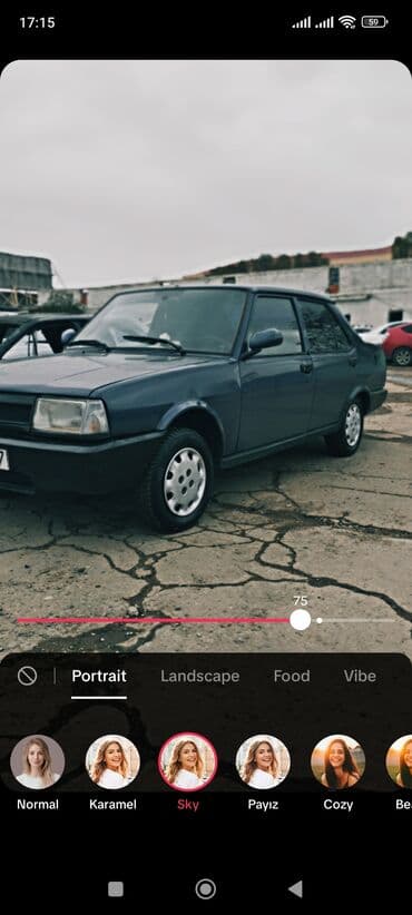 taksi maşınları: Model: Tofas Şahin/Doğan sedan (mavi rəng) Kuzov: 4 qapılı, klassik — 4