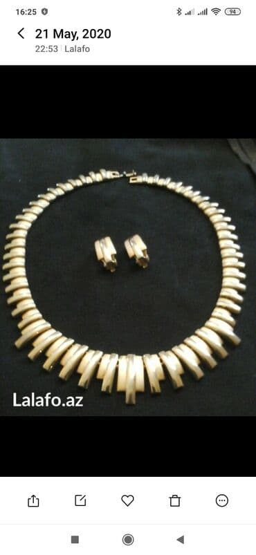 Kolye sırqa dəsti, qaralmayan, 30 manat