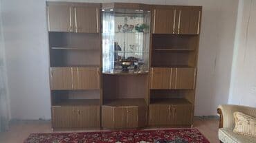 бу кровати: Məişət və mebel dəsti - Beş qapılı paltar şkafı: parlaq qəhvəyi (ağac — 6