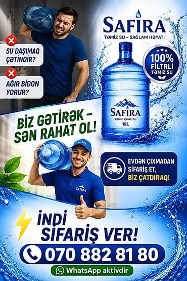 temiz bal: 💧 Safira Su 19 LT içməli su – 3.50 qəpik ✅ Təmiz və keyfiyyətli — 2