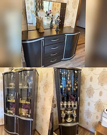 vitrin stend: Qonaq otağı üçün vitrin və konsol dəsti her 3 dest 150 azn — 1