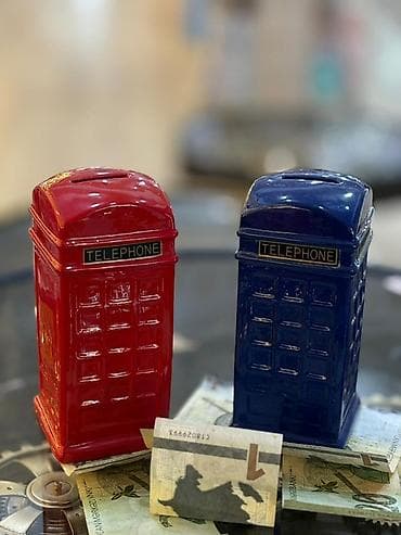 Şəkillər, tablolar: Keramik pul yığan qutu – “Telephone Booth” dizaynı - Model: Klassik — 1