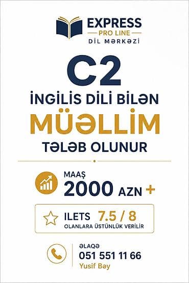 Müəllim tələb olunur, Xarici dillər, 1 ildən az təcrübə