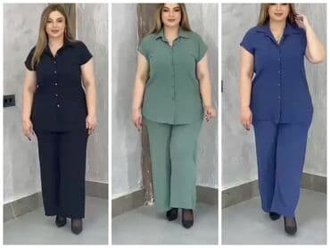 qadın kostyumu: Yeni Rahat madel dest Böyük bədən ÖLÇÜ 40 42 44 46 48 50 52 54 — 1