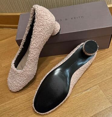 qiz usaqlari ucun ayaqqabilar: Tuflilər, Ölçü: 37, rəng - Pudra rəngi, Yeni — 2