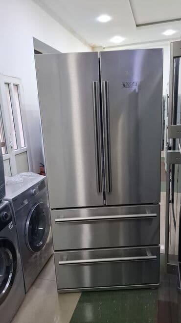 Fransız qapılı, paslanmaz polad korpuslu iri həcimli soyuducu