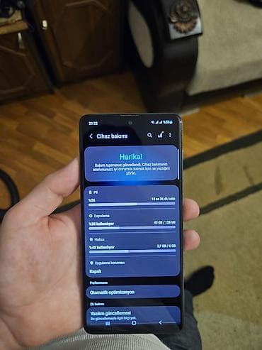 Мобильные телефоны и аксессуары: Samsung Galaxy A51, 128 ГБ, цвет - Голубой, Отпечаток пальца — 2