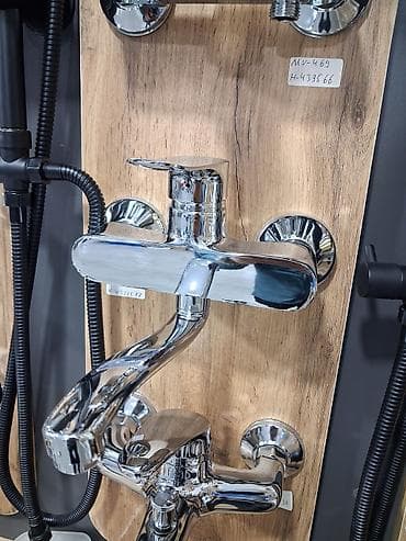 Mətbəx/vanna otağı üçün divar tipli qarışdırıcı kran - Material: xrom