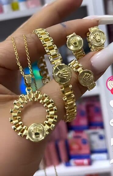 золотые комплекты с бриллиантами в баку: В комплекте: Кольцо, Серьги, Браслет, Желтое золото — 2