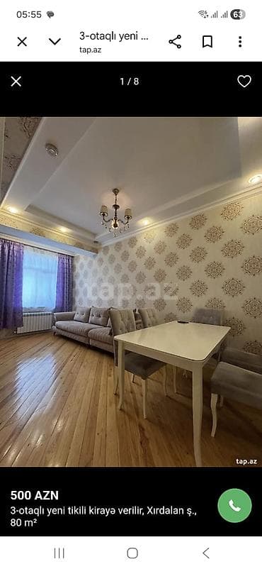 28 may kiraye: 3 otaqlı ev yerlesır 28 May metrosunun yanındaki bınada 2 Cı mertebede — 1