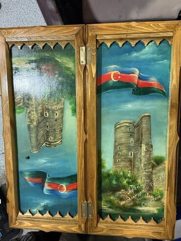 bilyard stolları: Taxta oymalı nərd dəsti - Korpus: bütöv ağacdan hazırlanmış, əl — 3