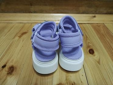 белые босоножки на тракторной подошве: Bənövşəyi qadın sandal modeli. YENIDIR - Rəng: Açıq — 2