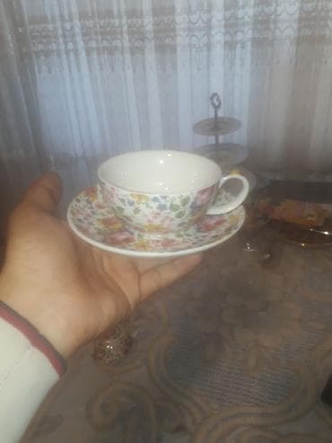 banka alan: Çay dəsti, rəng - Ağ, Farfor, Decoria, 1 nəfərlik, Çexiya — 3