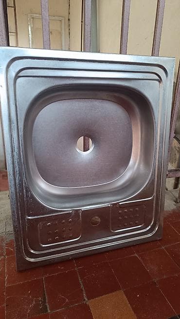 stekan olcusu: İşlənmiş Düzbucaqlı Mətbəx çanağı, Şkafsız, Paslanmaz polad, Ödənişli çatdırılma — 1