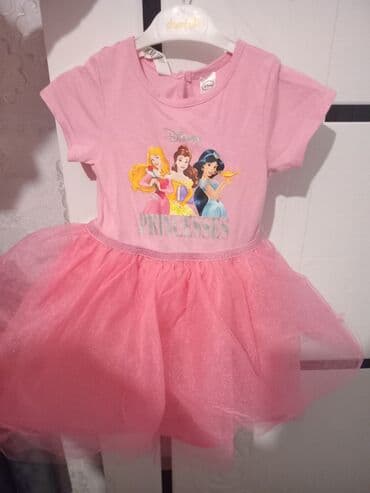 Cinslər və şalvarlar: Uşaq paltarı – “Disney Princesses” temalı - Rəng: çəhrayı - Üst — 4