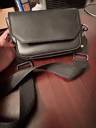 Qara çiyin/çapraz asma çanta Ünvan:Mingəçevir - Rəng: tam qara, gümüşü — 1