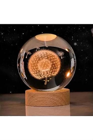 LED işıqlı kristal şar lampa - Şəffaf kristal şar daxilində lazer lalafo.az -da LED işıqlı kristal şar lampa - Şəffaf kristal şar daxilində lazer