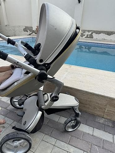 mima: Mima Xari uşaq arabası – gümüşü/boz rəng palitrası, dəri görünüşlü — 6