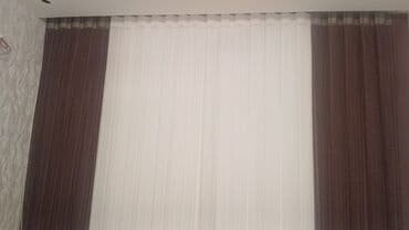 setin parca: İkiqat pərdə dəsti – dekorativ qalın pərdə + tül - Model: ikiqat — 5