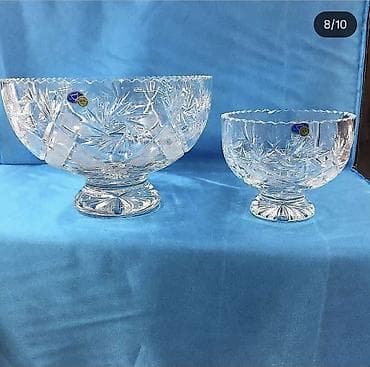 murebbe: Xrustal konfet murebbe sirniyyat qabi . Kənaqədi (kristal) ayaqlı qab — 3