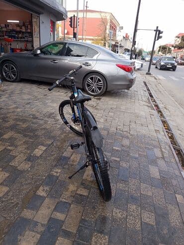 enli təkər velosiped: Dağ/şəhər tipli velosiped - Çərçivə: möhkəm metal çərçivə, qara rəng — 1