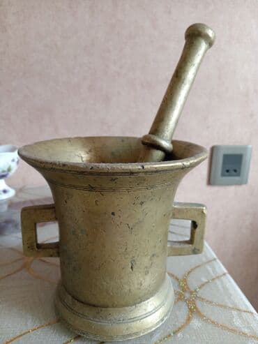 Другие аксессуары для кухни: Bürünc havan və dəstəsı - Material: tam metal/bürünc - Komplekt — 1