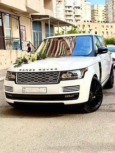 tur maşınları: Range Rover (ağ rəng) – toy və tədbir üçün bəzədilmiş VIP avtomobil — 2