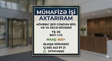 Mühafizəçi, Kişi, 26 yaş, 1 ildən az təcrübə