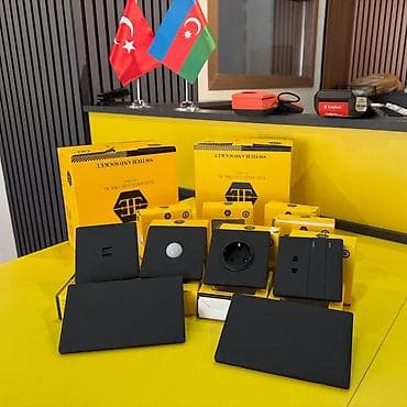 qaplar ev: Məhsul: Elegant Electrical keçid və rozetka seriyası - Qara, mat — 6