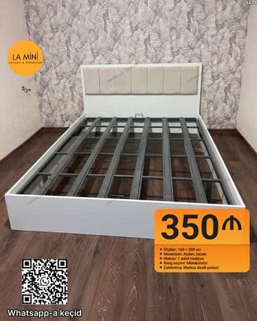 yataq dəmiri: İkinəfərlik çarpayı, Bazalı, Matras ilə, Siyirməsiz — 1