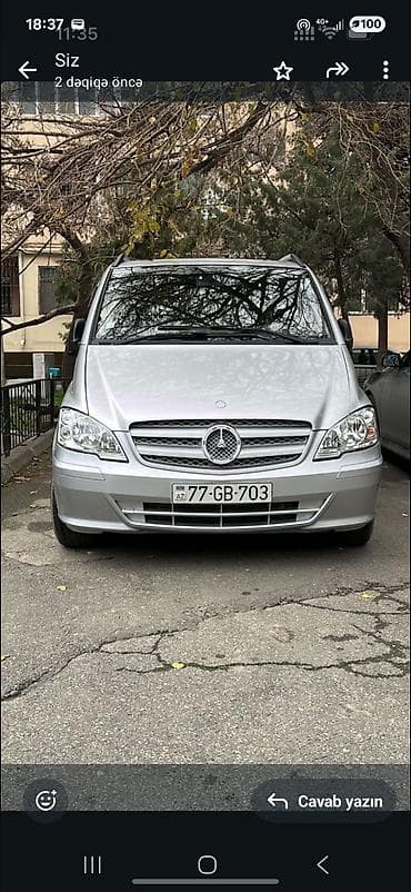 balaca masin: Mercedes-Benz Vito mikroavtobus – gümüş rəng, uzun kuzov, geniş və — 5