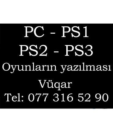 PC PS1 - PS2 - PS3 oyunlarin yazilmasi
