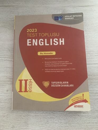2 ci sinif testləri: İngilis dili Testlər 11-ci sinif, 2-ci hissə, 2023 il — 1