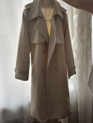 Пальто: Плащ, L, цвет - Бежевый — 3