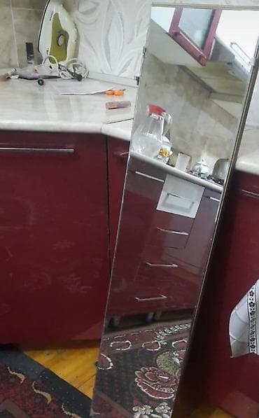 Tekstil: Güzgü Döşəmə üstü, Düzbucaqlı, Sadə, Çərçivə ilə — 1