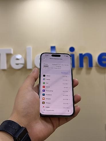 ideal iphone: IPhone 15 Pro, 128 GB, Black Titanium, Zəmanət, Kredit, Simsiz şarj — 3