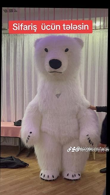 ev qapılar: Xüsusi günlər üçün nəhəng ayı maskotu ilə tədbirə çıxış xidməti. - — 3