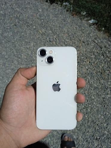 i̇phone barter: IPhone 13, 256 GB, Starlight, Face ID, Zəmanət, Simsiz şarj — 8