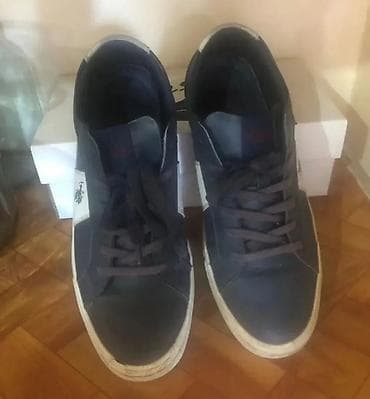 USPA kişi krossovkası - Rəng: tünd göy (navy) üst, ağ yan panel və ağ