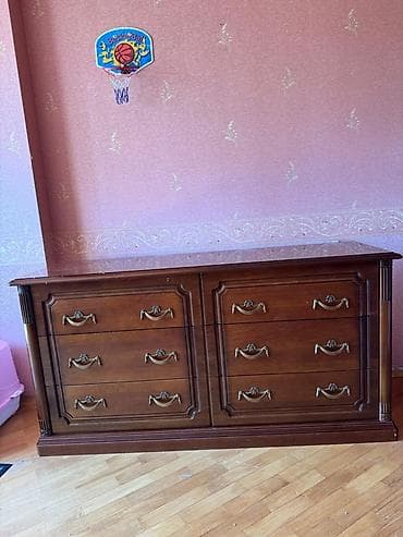 qoz: Klassik üslubda ikitərəfli komod/dresser - Material: ağac əsaslı — 3