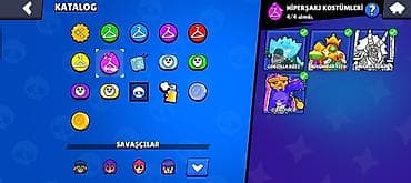 Ovçuluq və balıqçılıq: Brawl Stars hesabı – yüksək inkişaflı profil - Kupa yolu: 40.576 (ən — 9