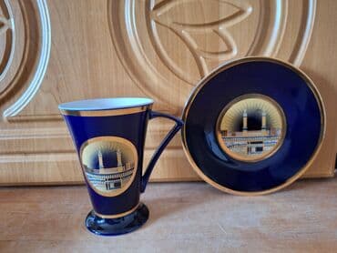 boqema qablar: Fincanlar, rəng - Göy, Keramika, 1 əd — 2