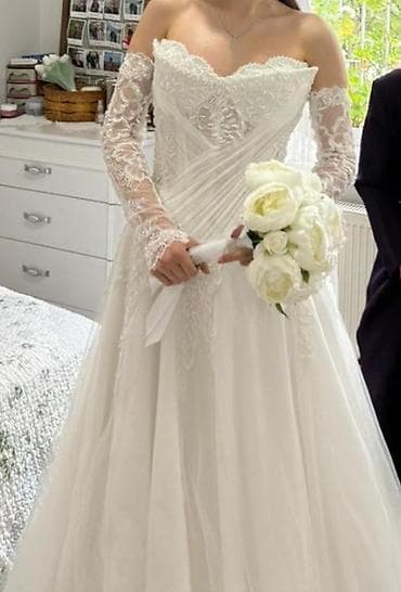 don: Gəlinlik — zərif krujeva və incə əl işləri ilə - Model — 2