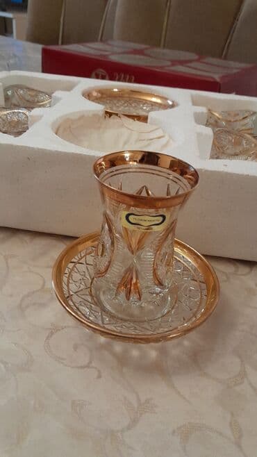 armudu stəkan neçə ml: Armudu stəkanlar, rəng - Ağ, Xrustal, 6 ədədli dəst, 200 ml, Türkiyə — 2