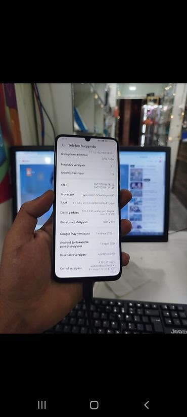 Foto və videokameralar: Honor 7X, 128 GB, rəng - Gümüşü, Sensor, Barmaq izi, Simsiz şarj — 2