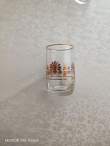 Stəkanlar, rəng - Qızılı, Şüşə, 6 ədədli dəst, 200 ml — 2