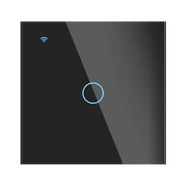 Rozetkalar: Tuya WiFi Elektriki Yandırıb Söndürmə Açarı Sensor 1 Düyməli Qara Yeni — 1